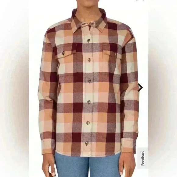 The Natural Reflections® Sherpa-Lined Long-Sleeve Flannel Ladies. Cozy & warm. - Picture 1 of 7